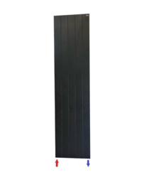 verticale radiator mat zwart line 120 cm ho en 50 cm br type 21 1500 Watt