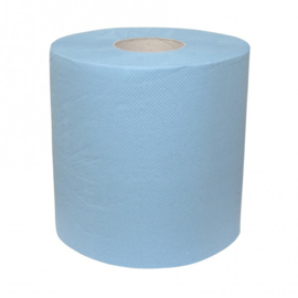 Blauwe papier rol, dubbel laags, 190 meter x 26cm - CA0021