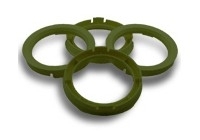 Centreerringen set 70.1->65.1mm Olive groen (701651)