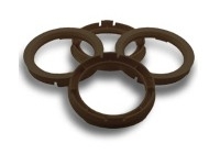 Centreerringen set 69.1->67.6mm Coffee bruin (691676)