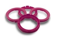 Centreerringen set 73.0->56.1mm Ruby rood (730561)