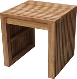 Grid Stool Teak 50x50x50