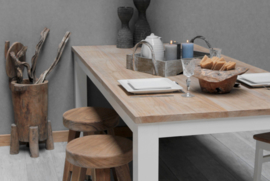 JATIBEL White & Teak eettafels  200 | 220 | 240 cm.