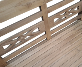 Teak Stationsbank  2-zits | 100 cm