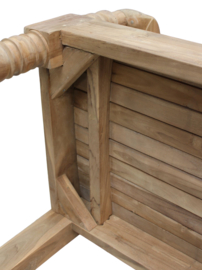 Teak Stationsbank  2-zits | 100 cm