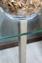 Metaal &  Glas bijzettafel | standaard