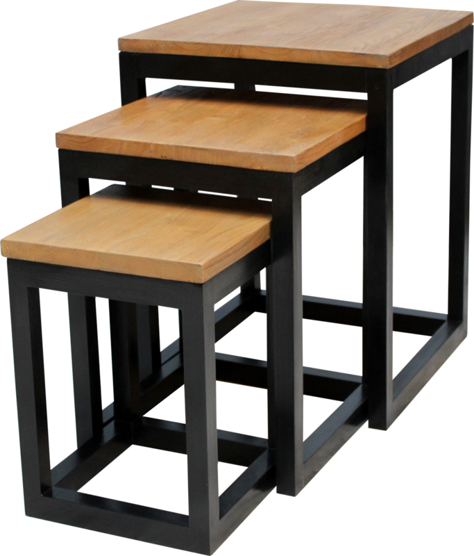 TREASURE  houten tafel-set van 3