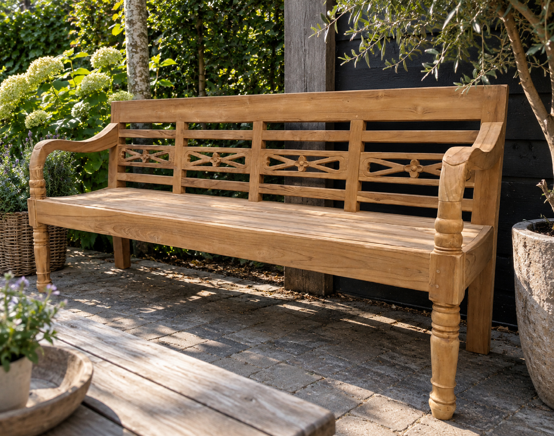 Stations Teak Tuinbank 4-zits