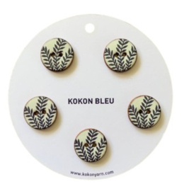 POTTERY BUTTON LEAF