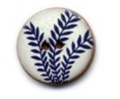 POTTERY BUTTON LEAF