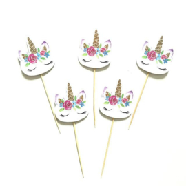 Unicorn Cupcake Decoratie Toppers 24st