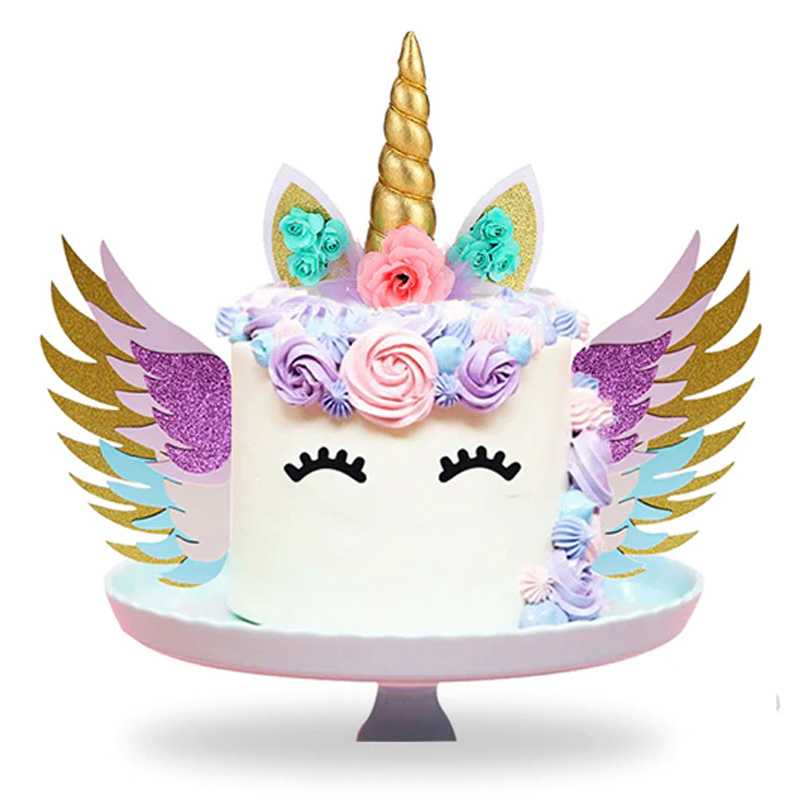 Uitreiken Verzamelen Oriëntatiepunt Unicorn Taart Decoratie Set met Topper en Vleugels | Unicorn |  Cupcake-store and More!