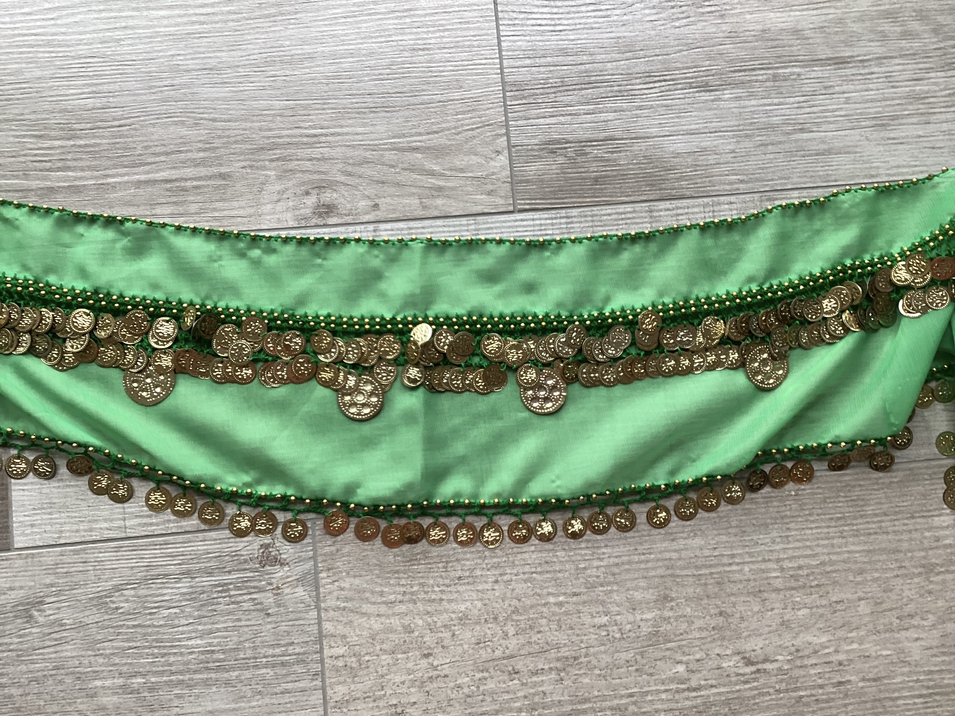 RR24 1 rij munten over de stof, accent met grote munt, div kleuren XL