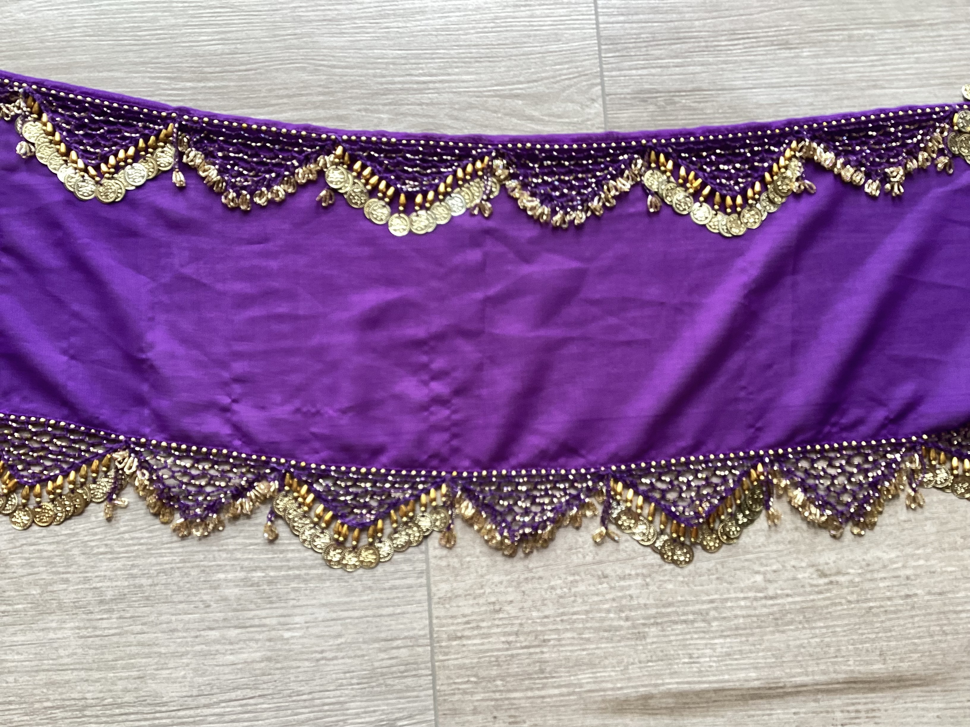 RP09 2 rijen piramides van munten en kralen, div kleuren XL