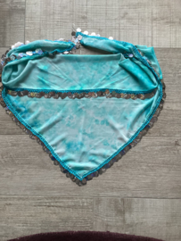 D33A Driehoeksjaal Turquoise batik