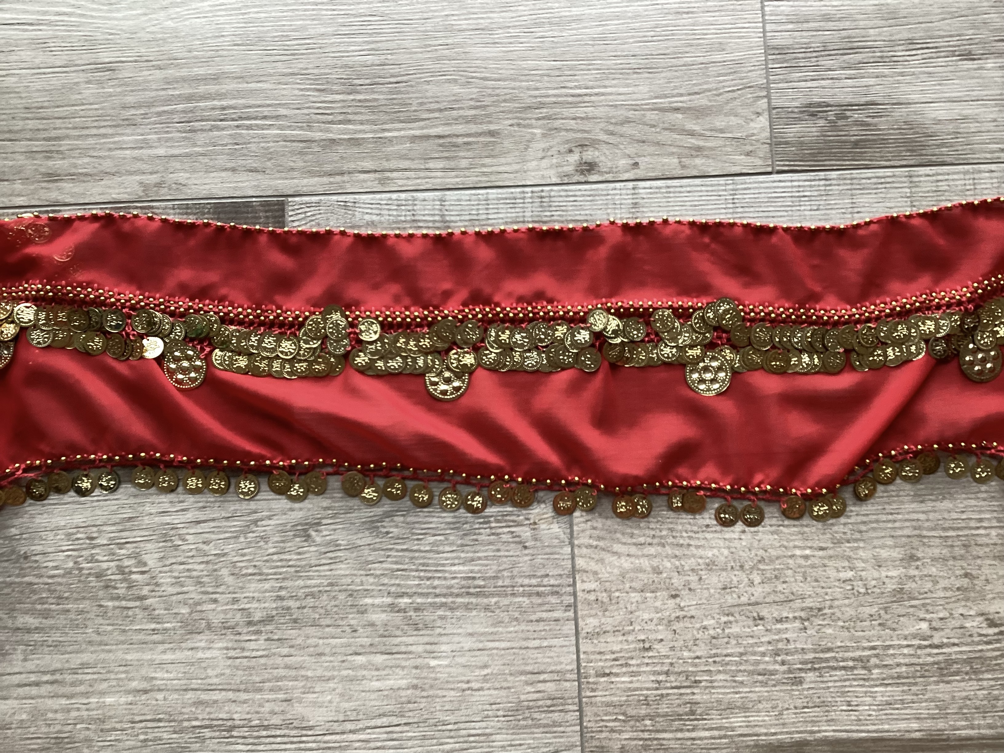 RR24 1 rij munten over de stof, accent met grote munt, div kleuren XL