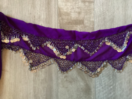 RP09 2 rijen piramides van zilverkleurige munten en kralen