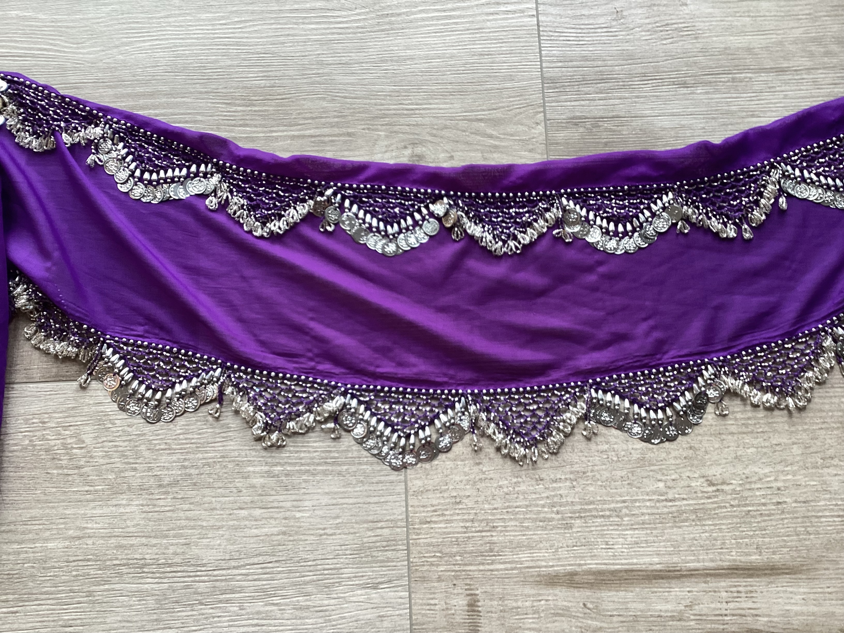 RP09 2 rijen piramides van munten en kralen, div kleuren XL