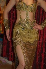 Gouden 2-delige jurk