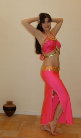 Strakke stretch rok, fuchsia
