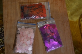 Pailletten, plat, diverse kleuren