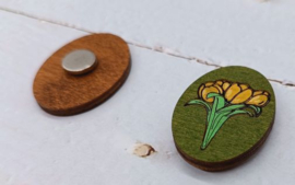 Naald magneet / needle minder TULP GEEL
