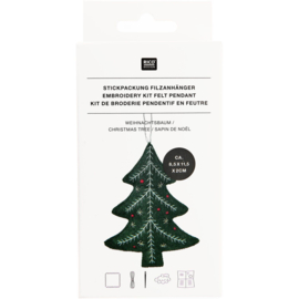 Borduurpakketje vilt KERSTBOOM