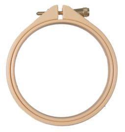 Mini kunststof borduurring - 8 cm BEIGE