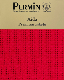 Aida 8 count Rood (Permin) - afmeting 50 x 65 cm