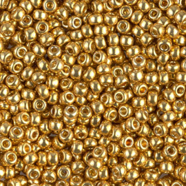 Miyuki rocailles 8/0 4202 Gold Duracoat Galvanized (10 gram)