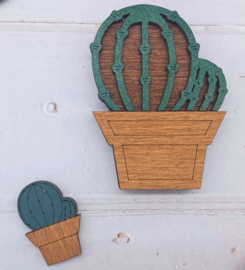 Houten naaldendoosje CACTUS met magneet