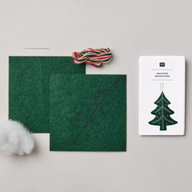 Borduurpakketje vilt KERSTBOOM