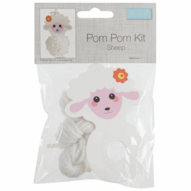 Pom Pom Kit Schaap 10 x 5 cm