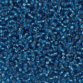 Miyuki Rocailles 11-0025 Capri Blue Silver Lined - 10 gram