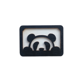 Houten naaldendoosje PANDA met magneet