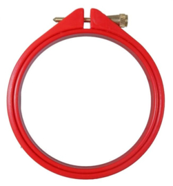 Mini kunststof borduurring - 8 cm ROOD