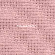 Aida 14 count Roze - afmeting 25 x 51 cm