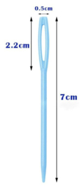 1 x Plastic kinderborduurnaald ronde punt 7 cm