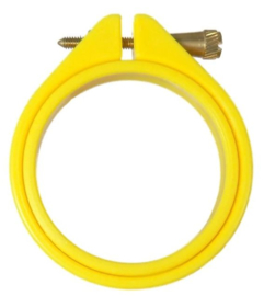 Mini kunststof borduurring - 5,5 cm GEEL