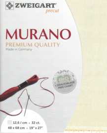 Murano van Zweigart 32 ct. / 12,6 drs - ECRU (99)- afmeting 48 x 68 cm
