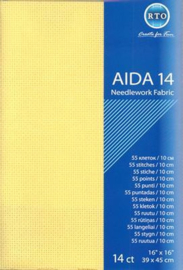 Aida 14 count Geel 39 x 45 cm (RTO)