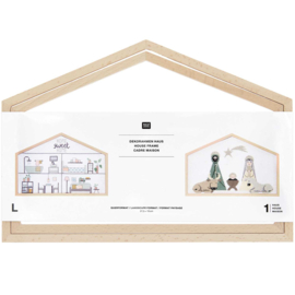 Houten lijstje breed L -  27.5 x 19 cm