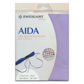 Aida 14 count Lila 5120 / Zweigart - 48 x 53 cm