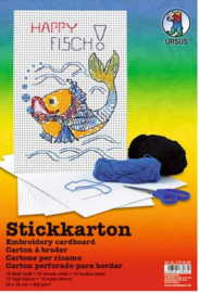 Borduurkarton wit - GROTE VELLEN 23 x 33 cm