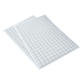 Wateroplosbaar borduurpapier met ruit - 2 vellen A4 - 21 x 29.7 cm