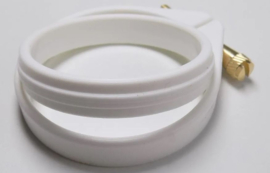 Mini kunststof borduurring - 5,5 cm WIT