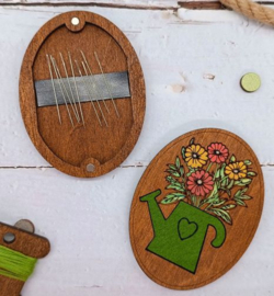 Houten naaldendoosje GIETER GROEN