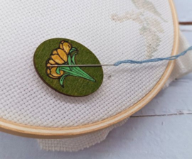 Naald magneet / needle minder TULP GEEL