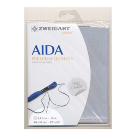 Aida 16 count Lichtgrijs (713) Zweigart - 48 x 53 cm