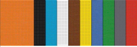 Borduurkarton KLEUR -  10 GROTE VELLEN 23 x 33 cm
